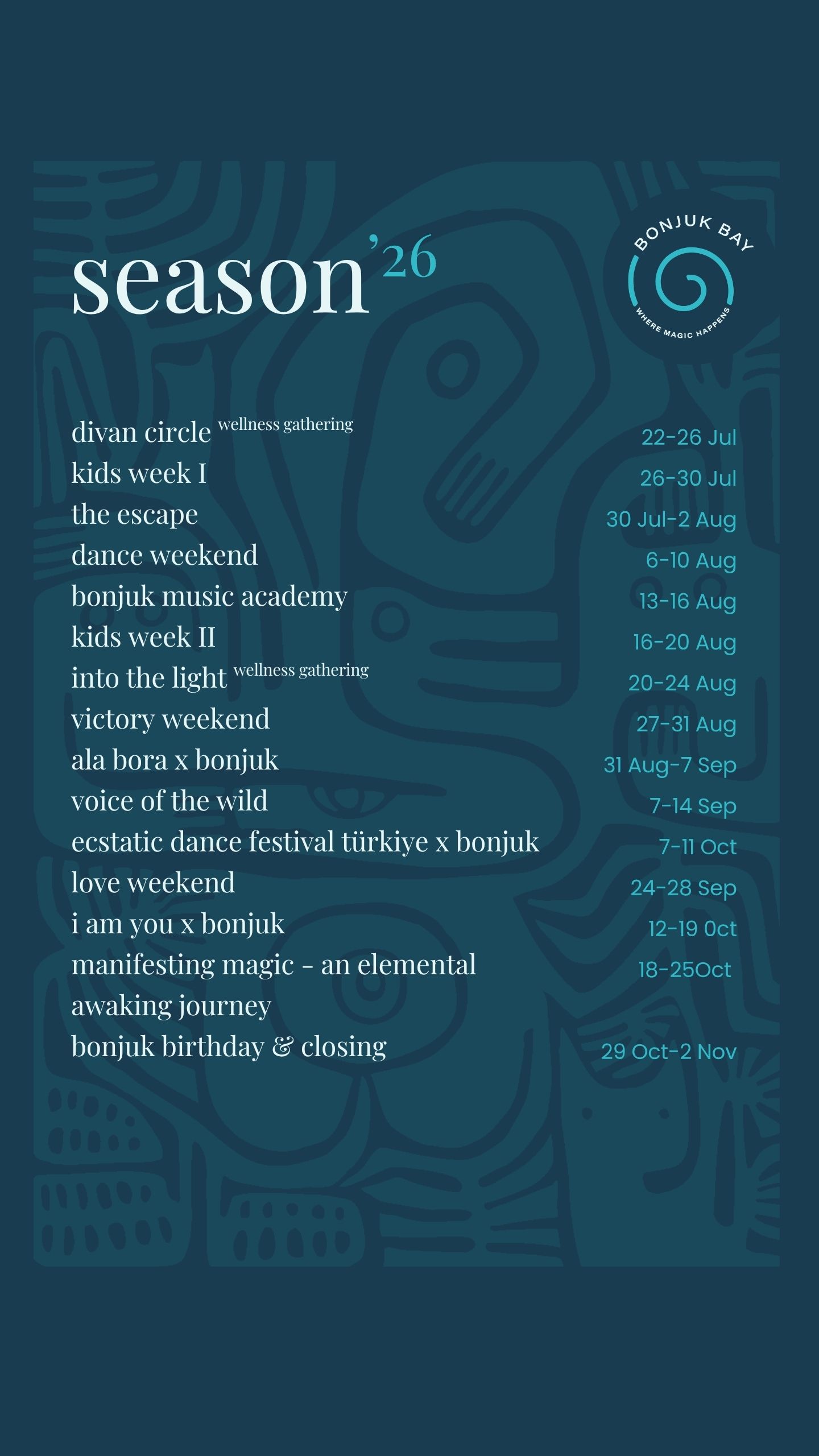 Bonjuk Bay Events 2026